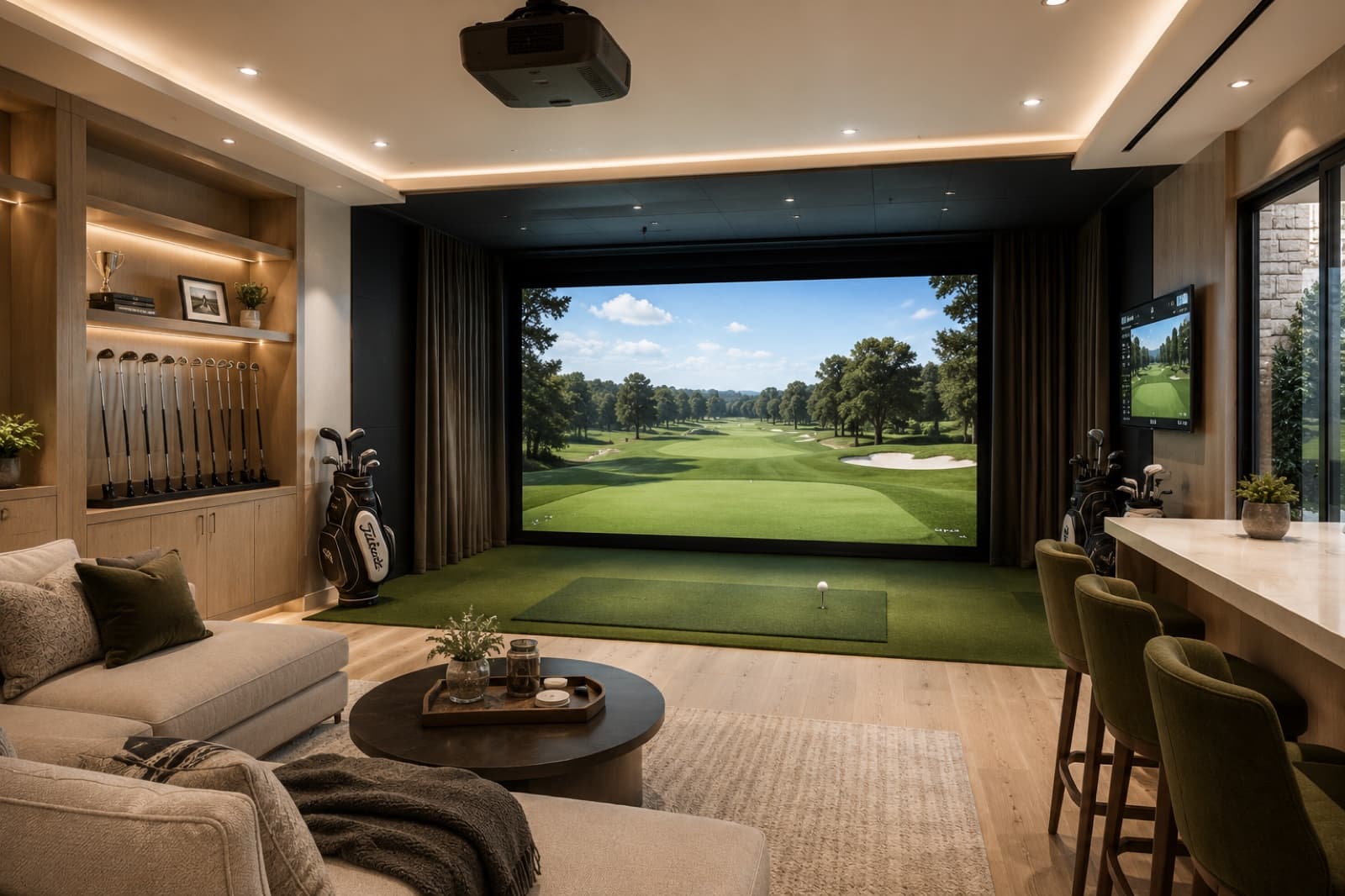 Golf Simulators by Bijou Custom Spaces, Austin TX